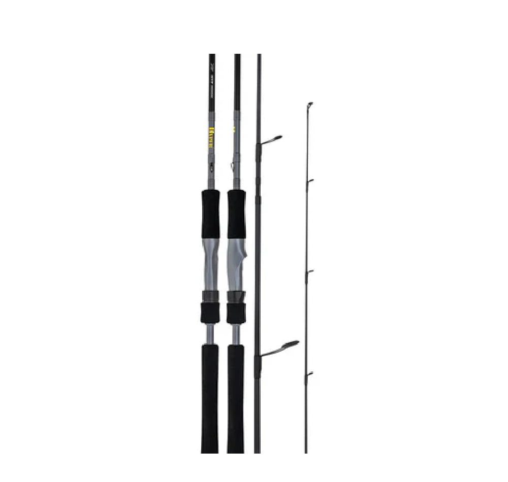 Fishing rod with Hyper branding on a white background
