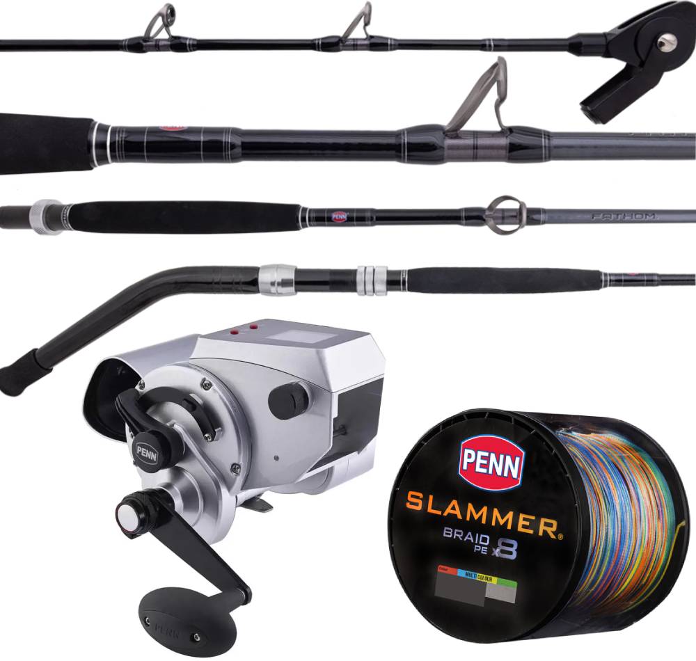 Penn Fathom 80 Electric Reel & Deep Drop Rod Combo with Line