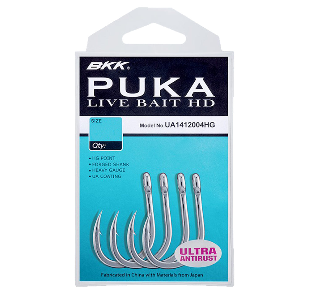 BKK Puka Live Bait HD Hooks 4pk