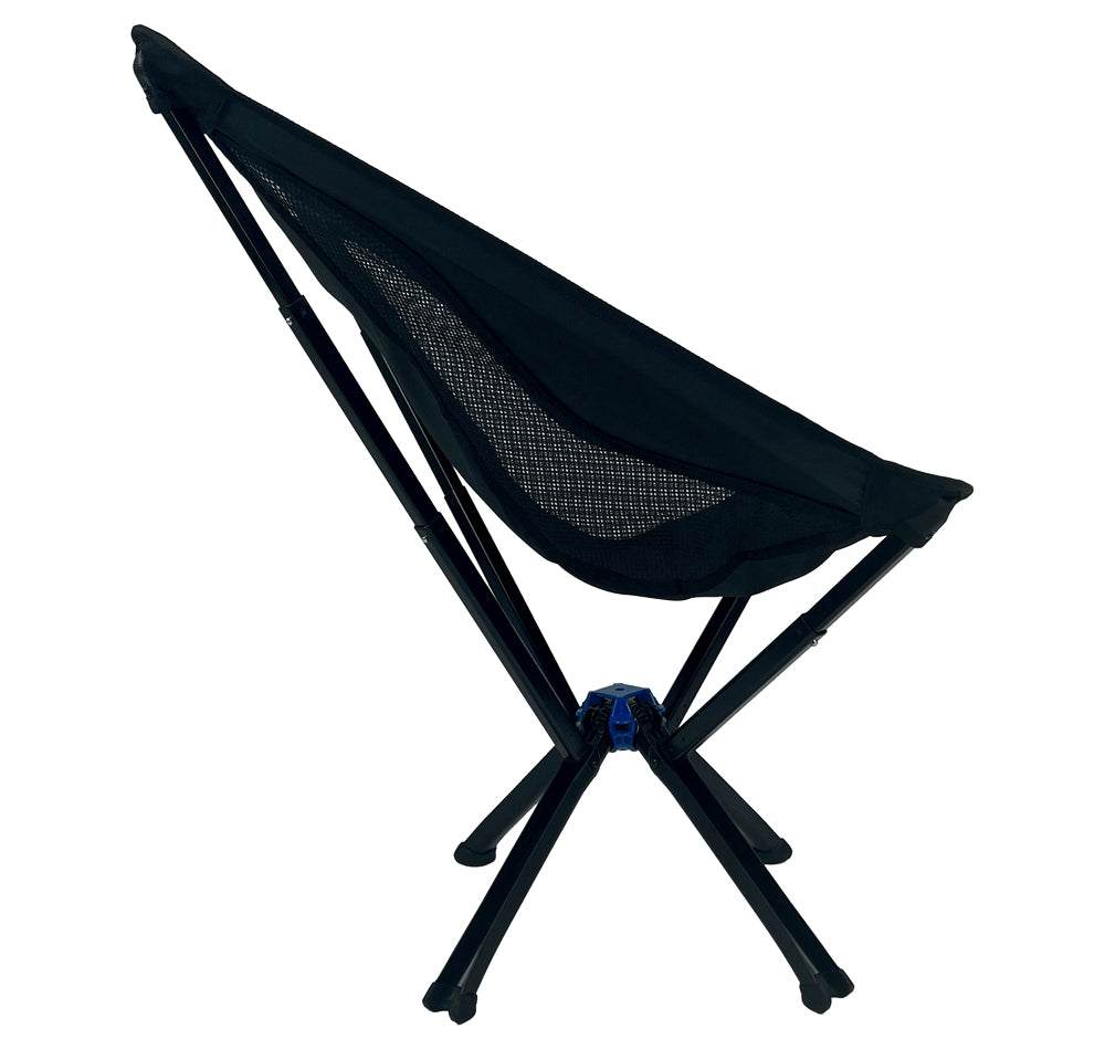 Black Wolf Quick Fold Lightweight Chair Side