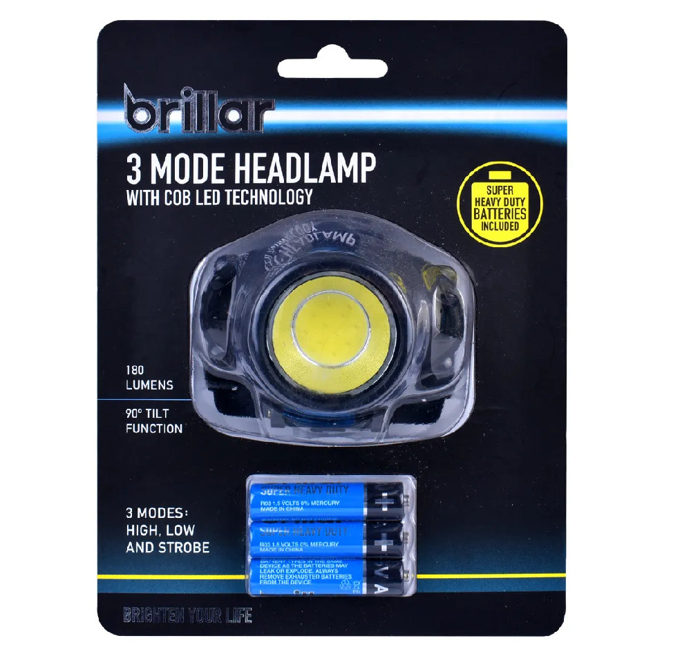 Brillar 3 Mode Headlamp 180 Lumens