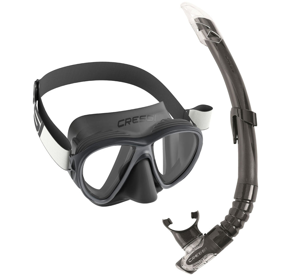 Cressi Fiji + Gamma Mask and Snorkel Set Black/Black