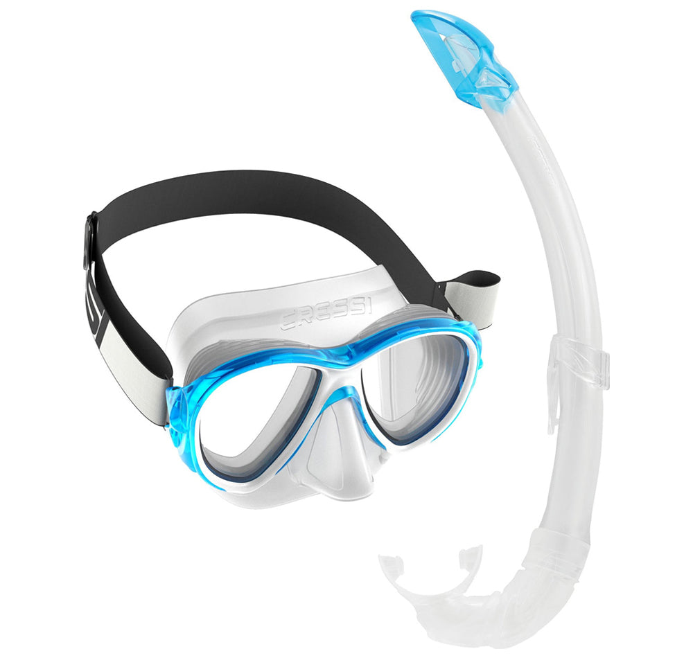 Cressi Samoa + Mexico Mask and Snorkel Set Clear/Aqua