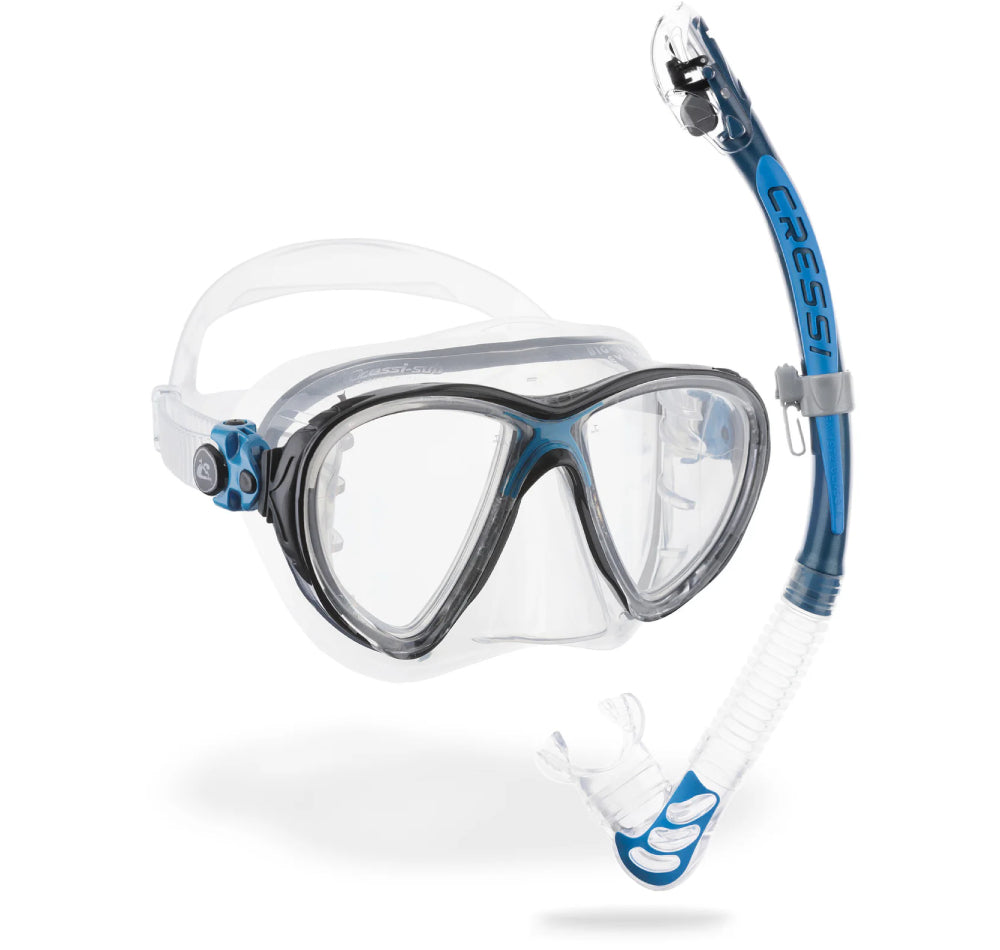 Cressi Big Eyes Evolution + Alpha Ultra Dry Mask and Snorkel Set