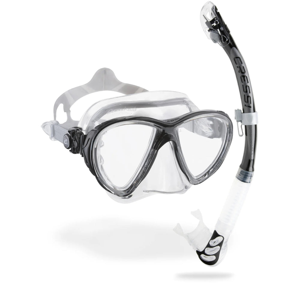 Cressi Big Eyes Evolution + Alpha Ultra Dry Mask and Snorkel Set
