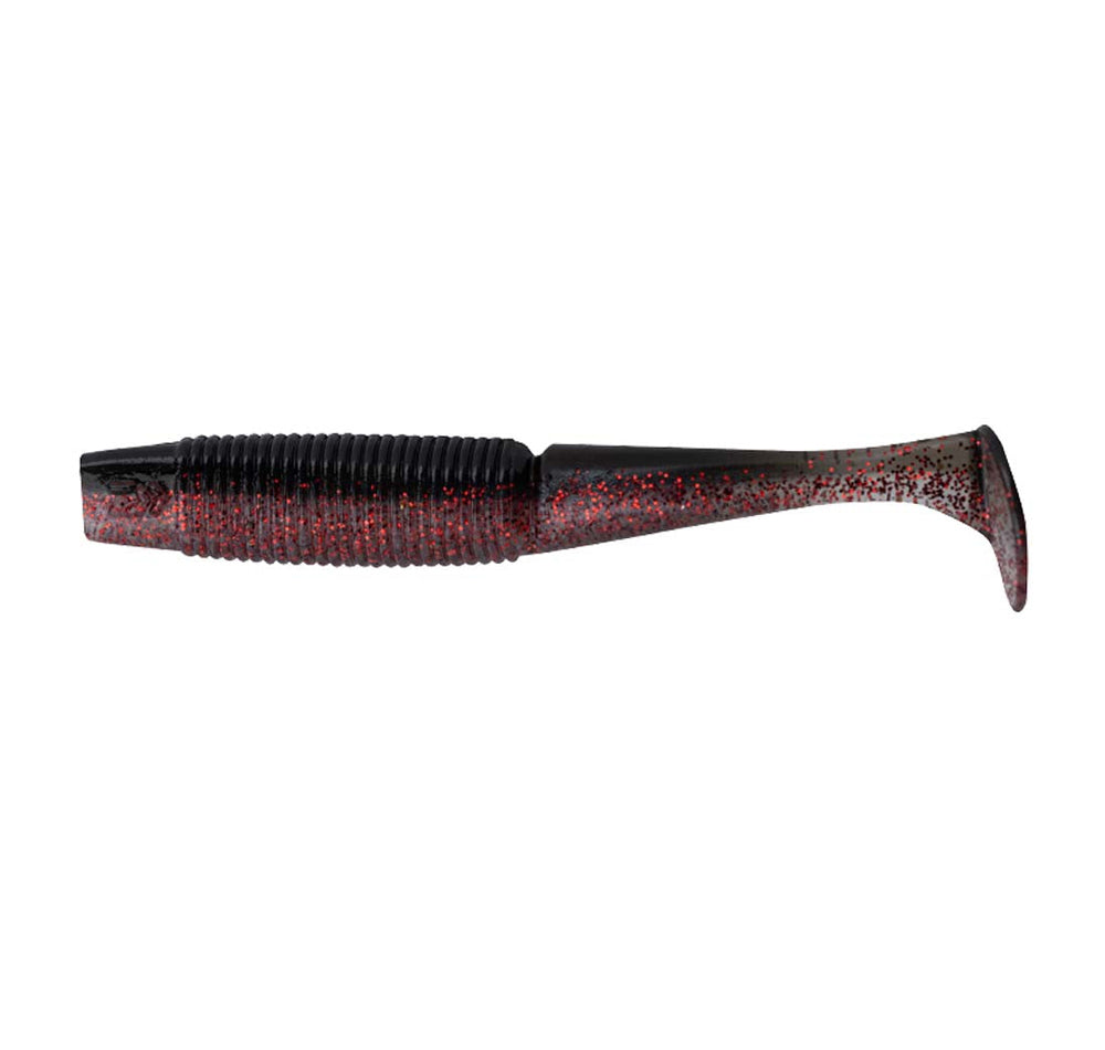 Daiwa Bait Junkie 3.2&quot; Minnow Soft Plastics Ghost Black Red Belly