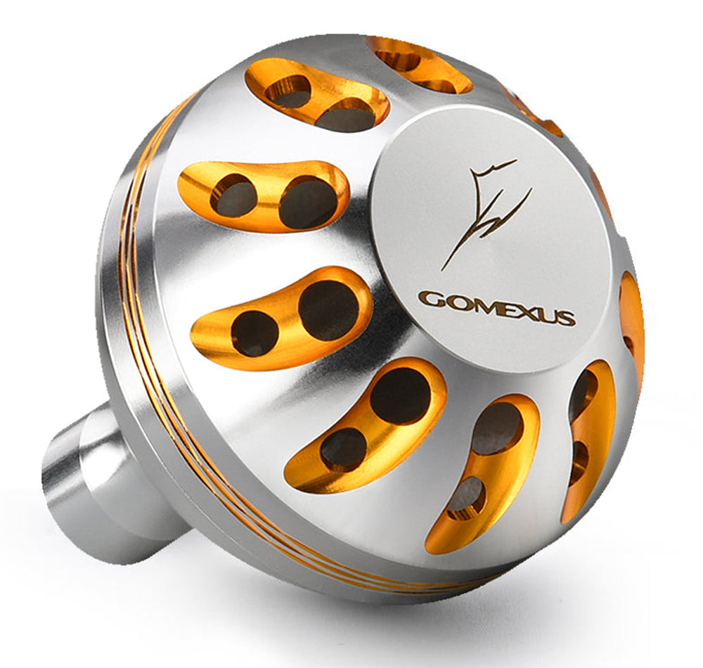 Gomexus Anodised CNC 35mm Power Knob Silver/Gold