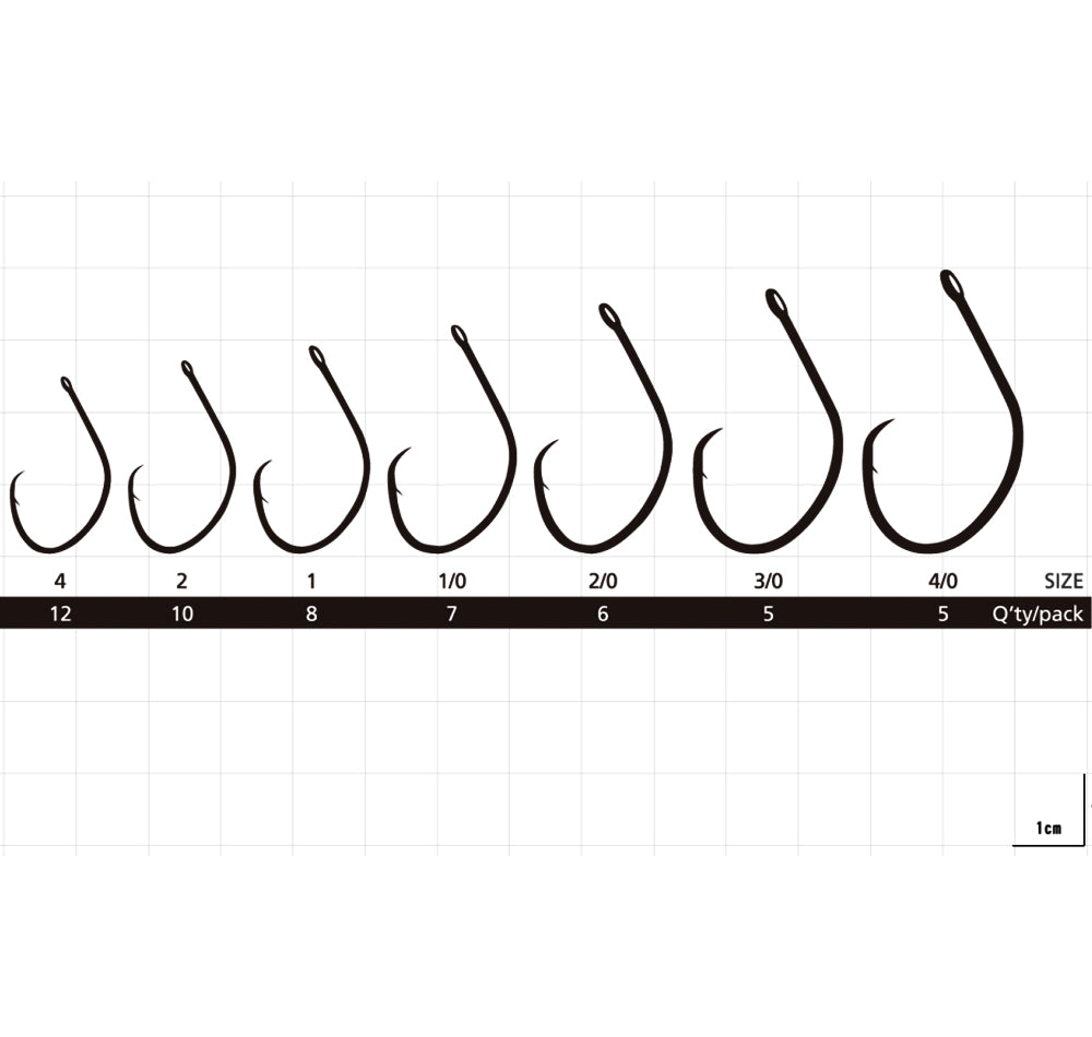 Hayabusa Circle Light H.CRL186 Hooks Size Guide