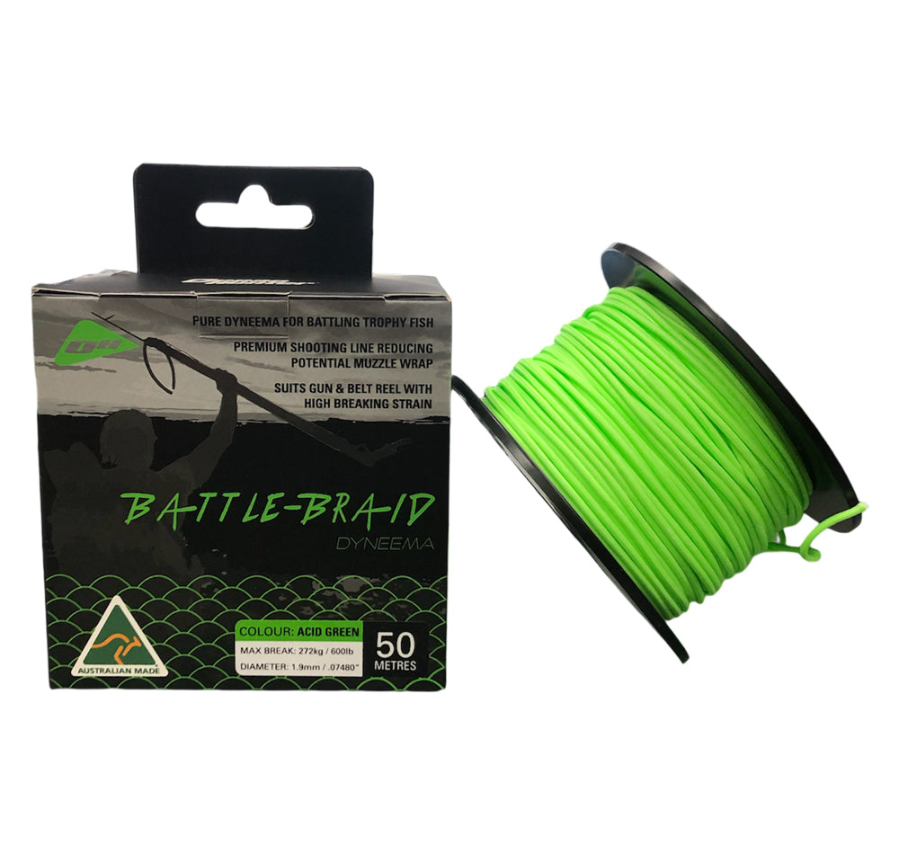 Ocean Hunter Battle Braid Dyneema 50m Acid Green