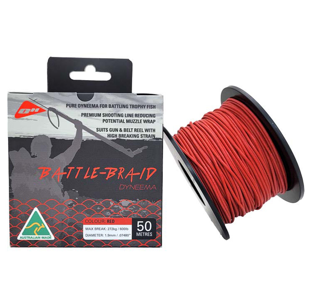 Ocean Hunter Battle Braid Dyneema 50m Red