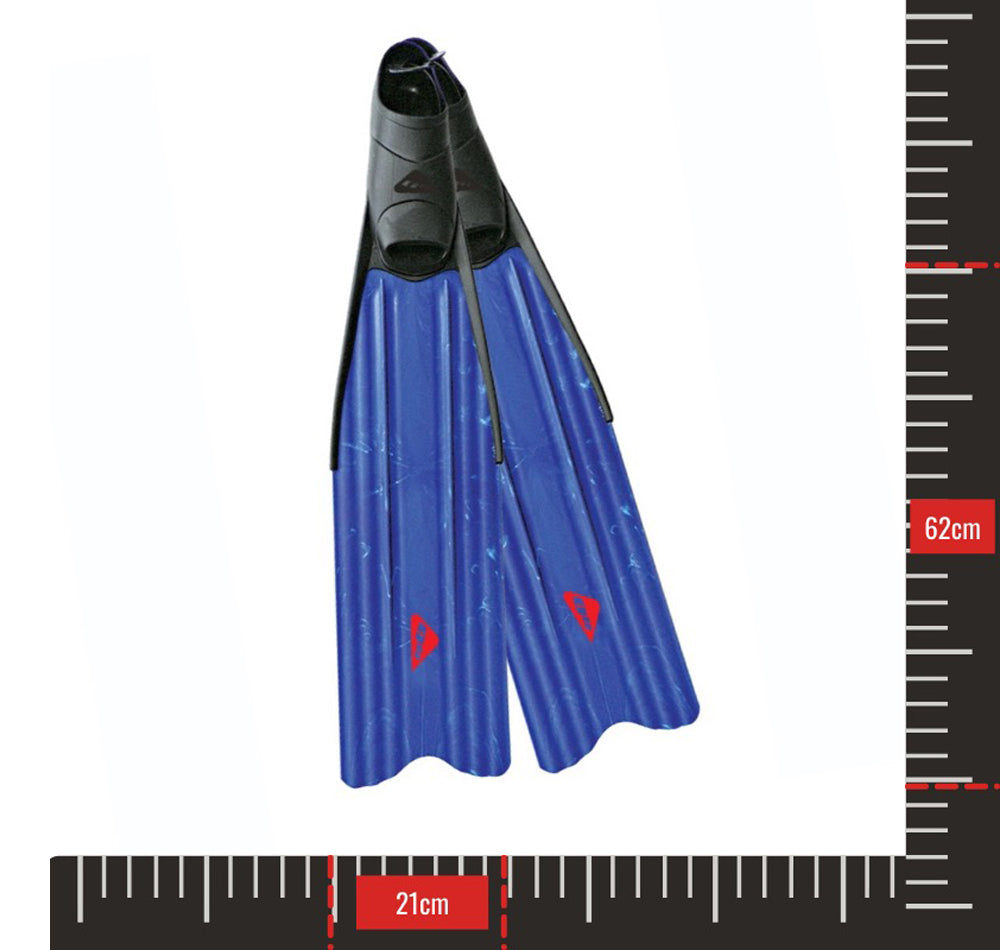 Ocean Hunter Spirit Fins Blue Sizing