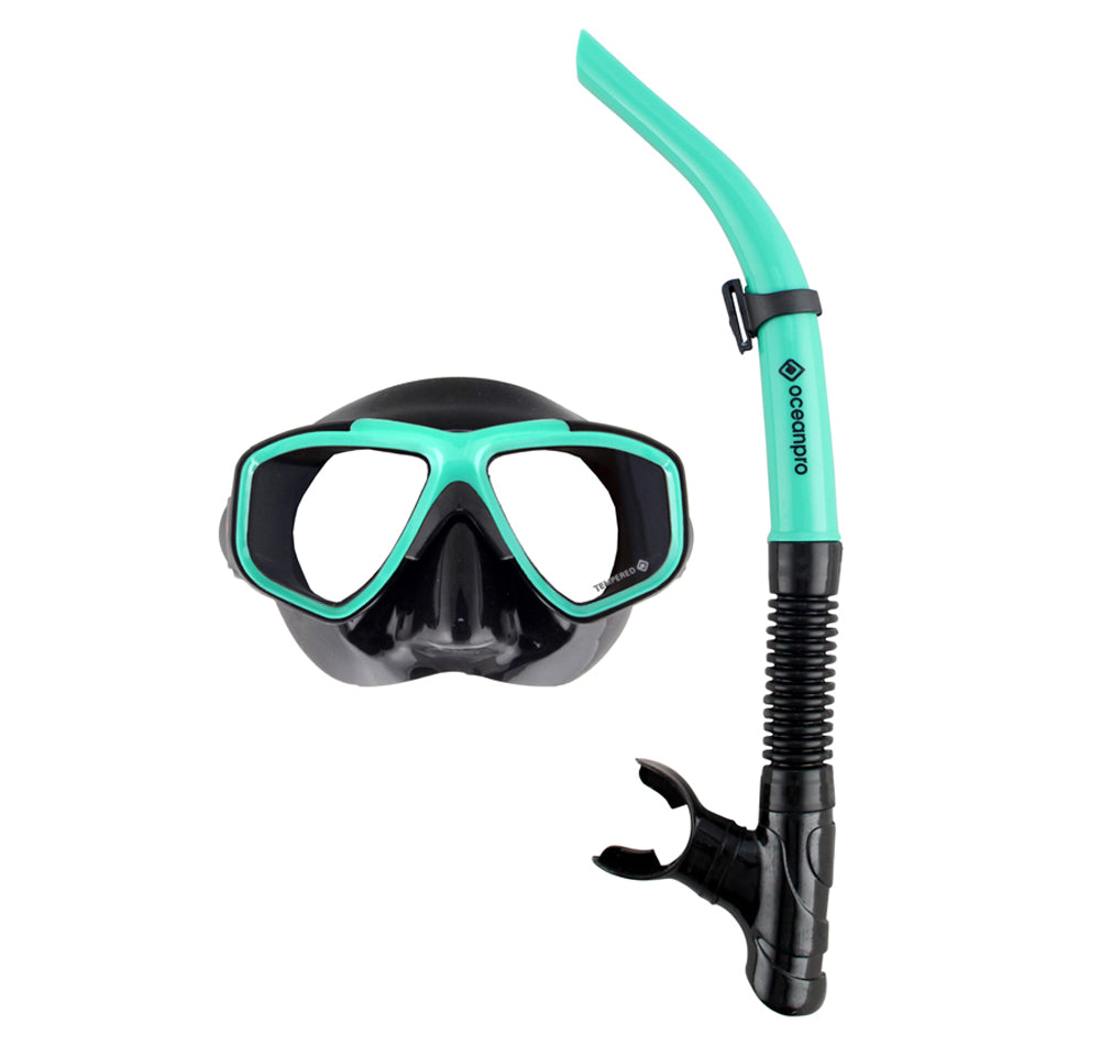 Ocean Pro Eclipse Mask and Snorkel Set Teal