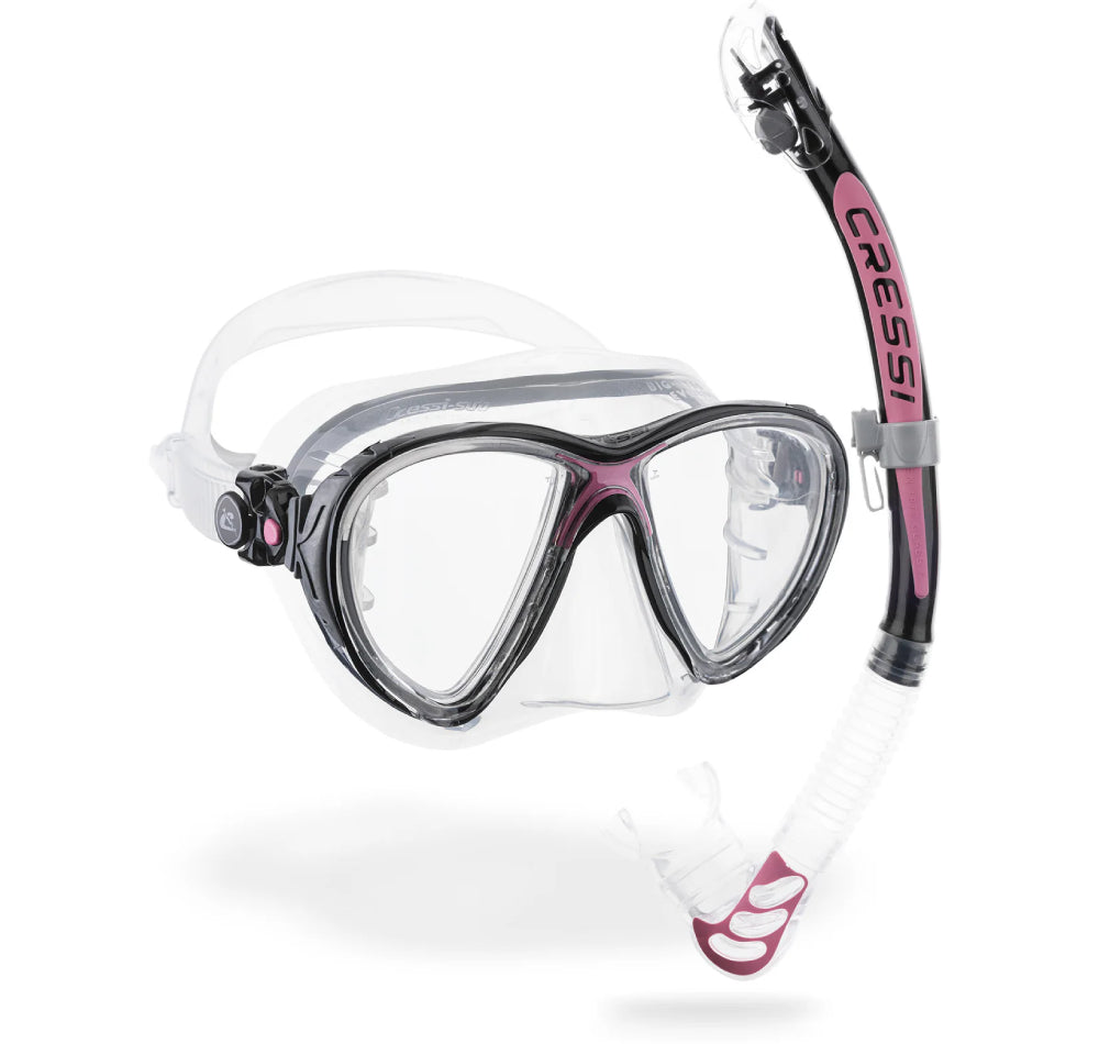 Cressi Big Eyes Evolution + Alpha Ultra Dry Mask and Snorkel Set