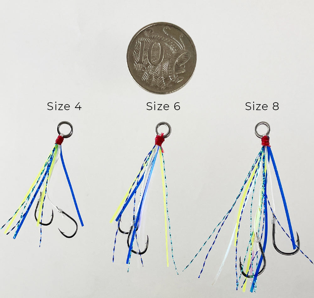 Shinto Pro Pimped Micro Assist Hooks Size 4 Size Comparison