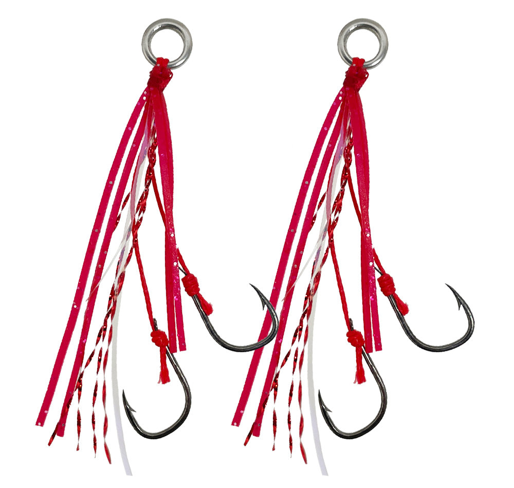 Shinto Pro Pimped Micro Assist Hooks Size 4 Reds Dead