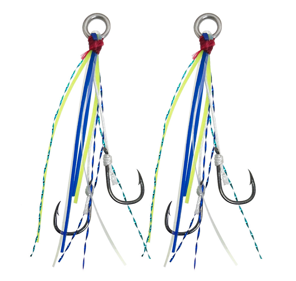 Shinto Pro Pimped Micro Assist Hooks Size 6 Bluetreuse