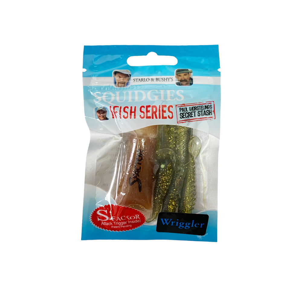 Squidgies iFish Series Wriggler 80mm Soft Plastics Clear Gremlin