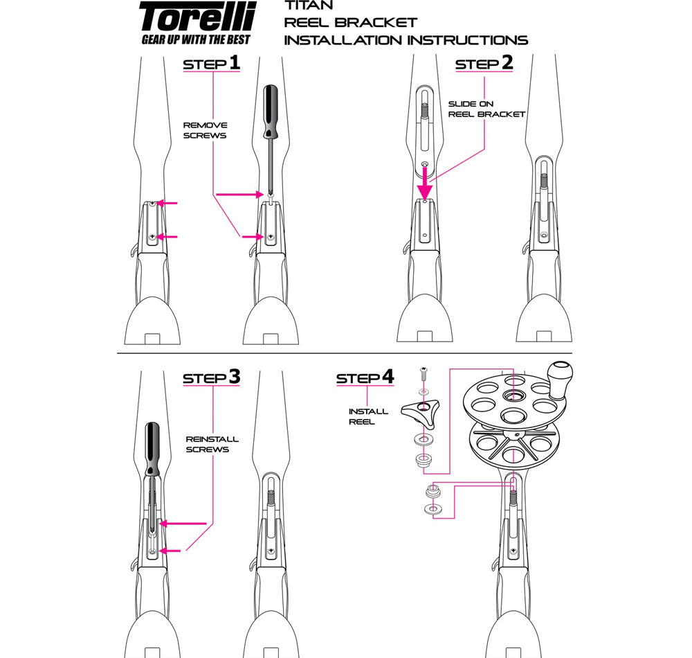 Torelli Alpha Speargun Reel Mounting Bracket Diagram