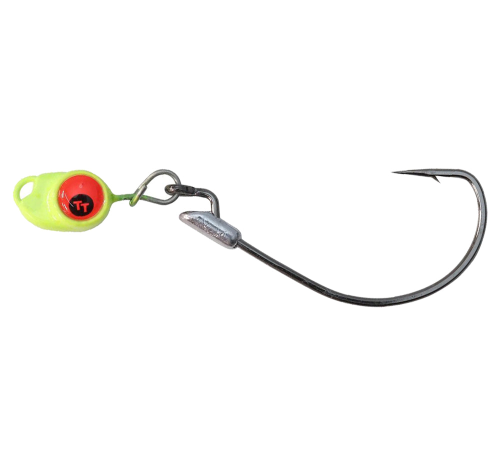 TT Snake EyeZ Jig Heads Chartreuse