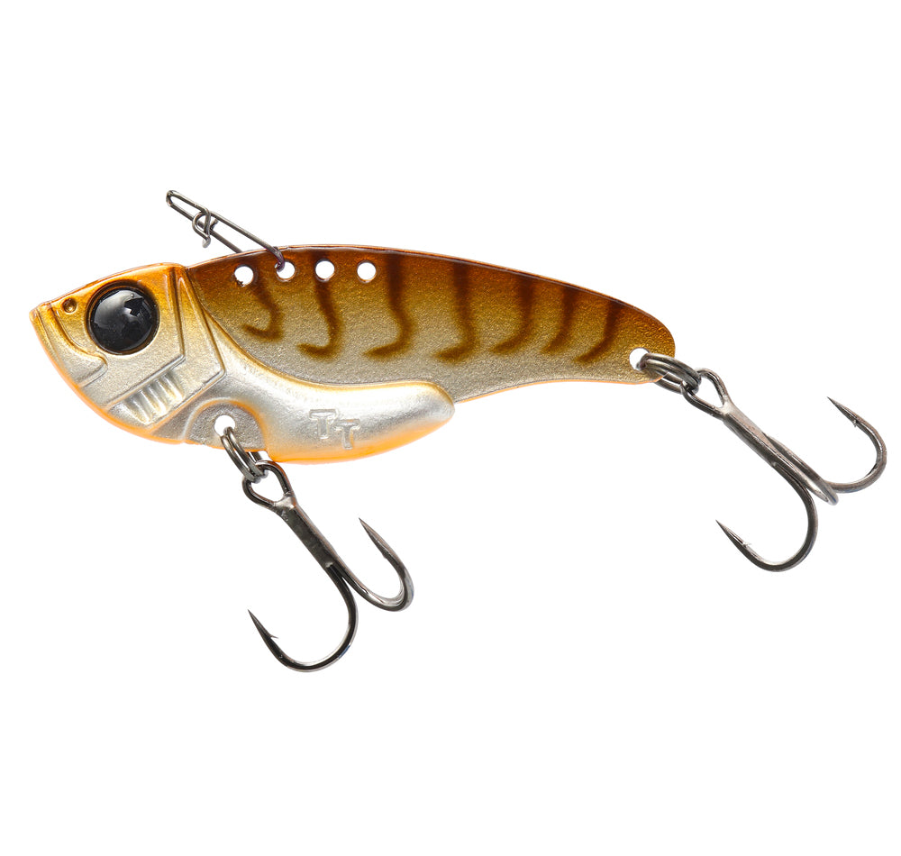 TT Switchblade+ 42mm Metal Vibe Lure Brown Suji Prawn