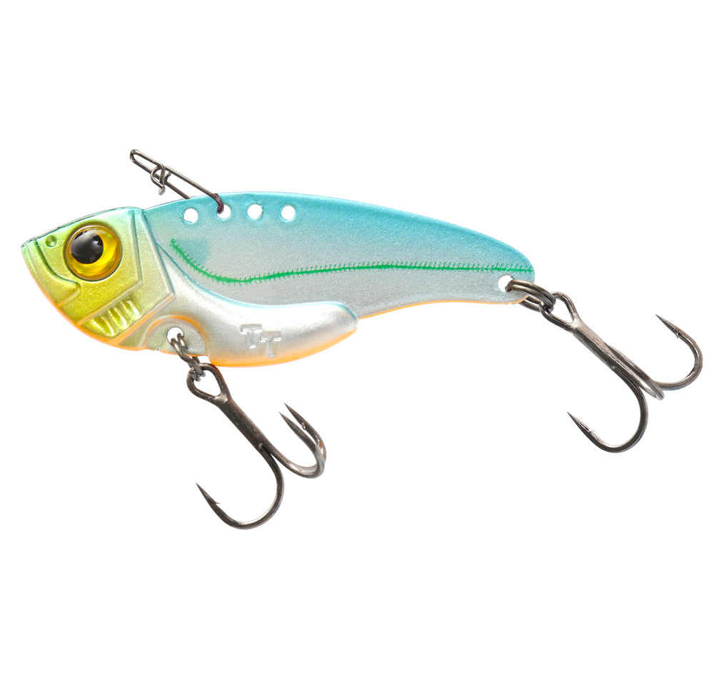 TT Switchblade+ 42mm Metal Vibe Lure Peacock Minnow