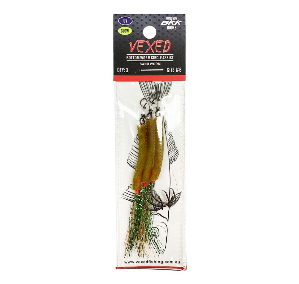 Vexed Bottom Worm Circle Assist Hooks Size #6