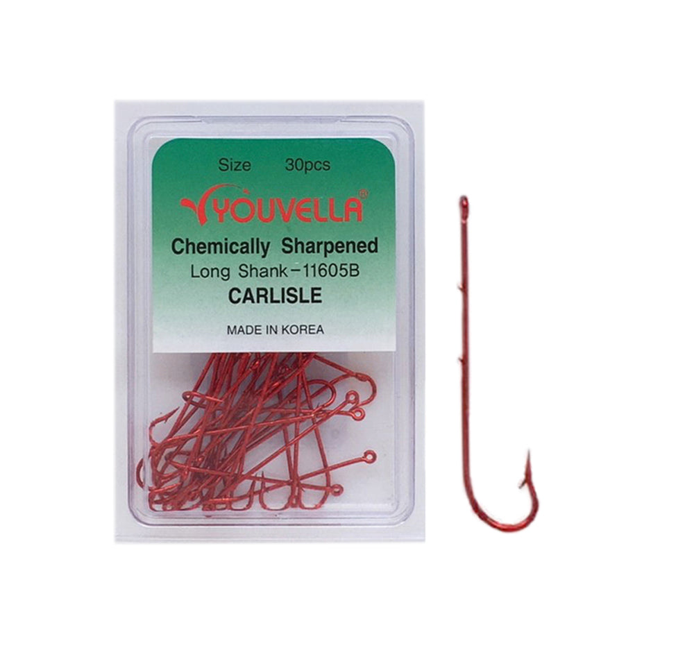 Youvella Carlisle Long Shank Hooks 30pc