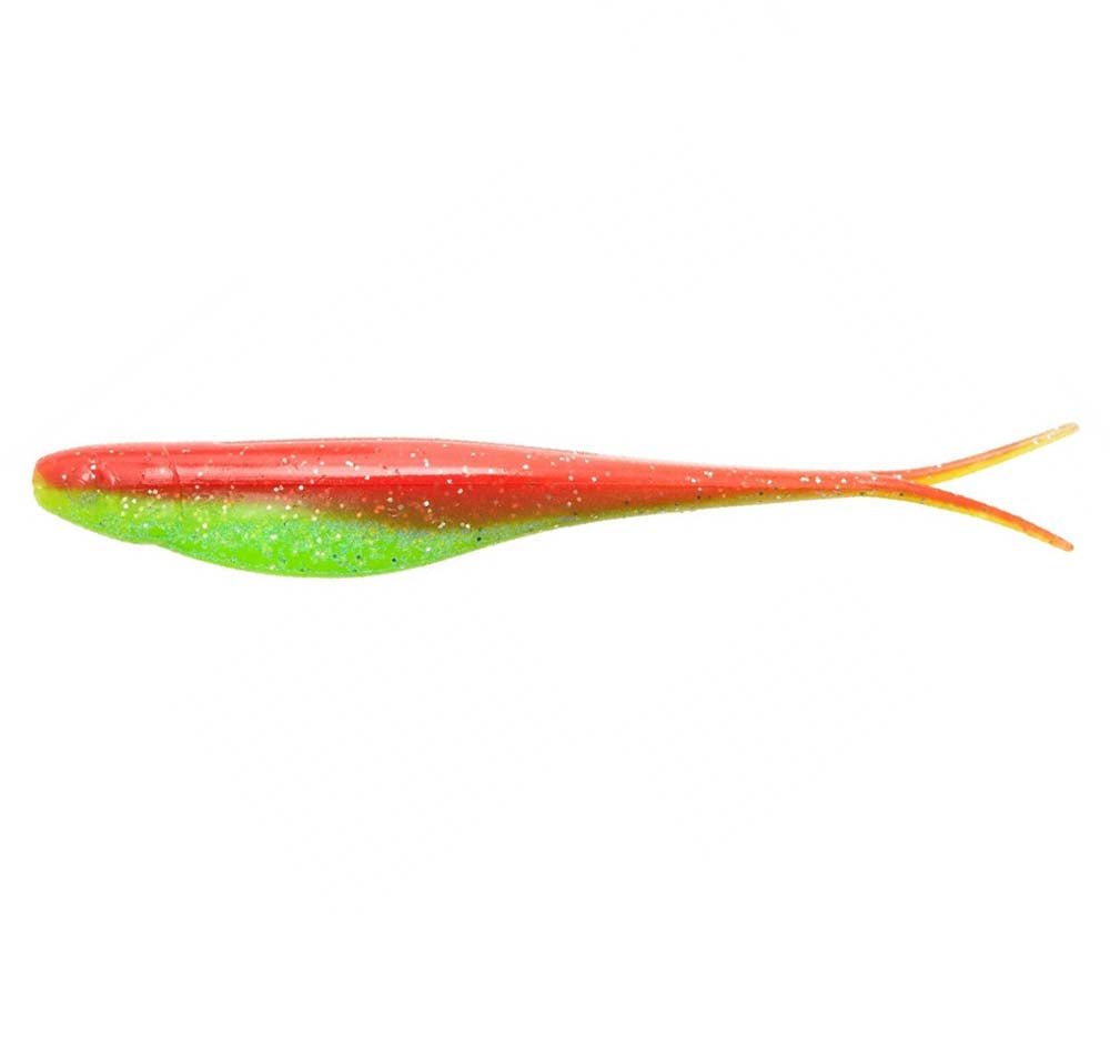 ZMan Scented Jerk ShadZ 7&quot; Soft Plastics Nuked Chicken Glow