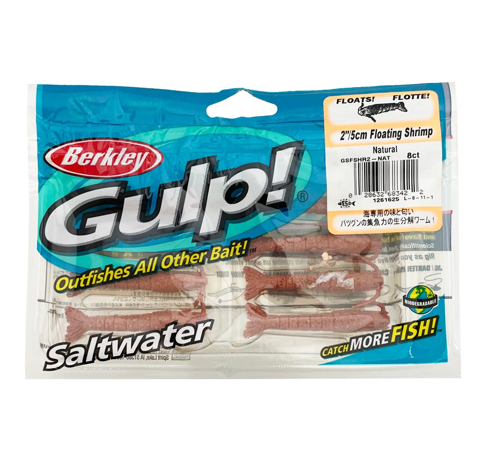 Berkley Gulp Floating Shrimp Soft Plastics Camo