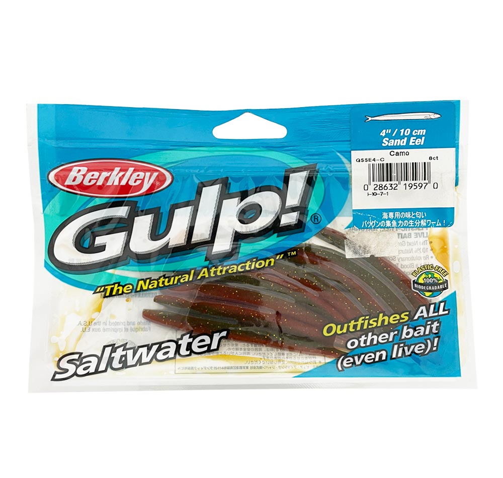 Berkley Gulp Sand Eel 4&quot; Soft Plastics Camo