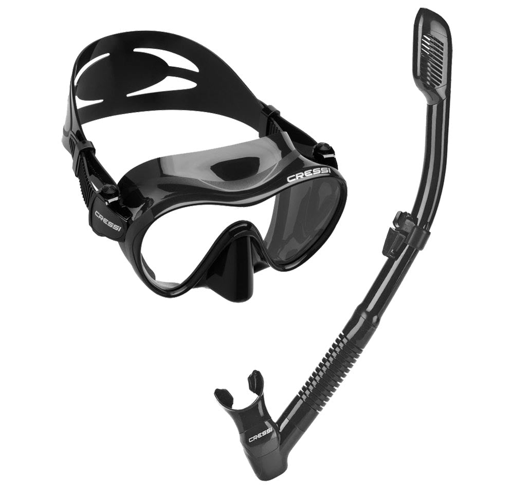 Cressi F1 + Dry MS set Black