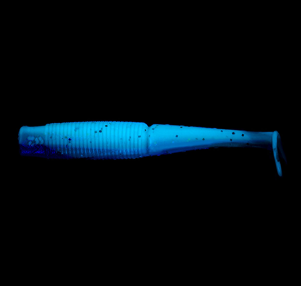 Daiwa Bait Junkie Minnow 2.5&quot; Soft Plastics Camo UV Under UV Light