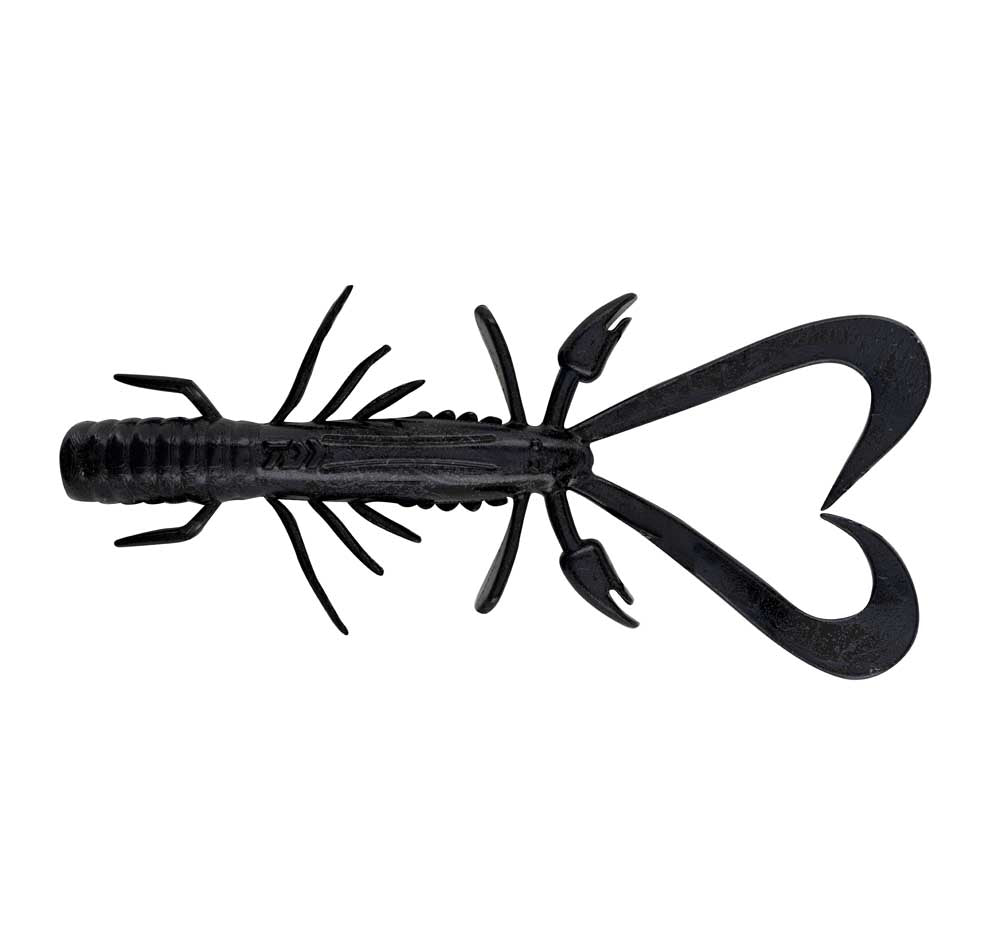 Daiwa Bait Junkie Risky Critter 3&quot; Soft Plastics Colour Black UV