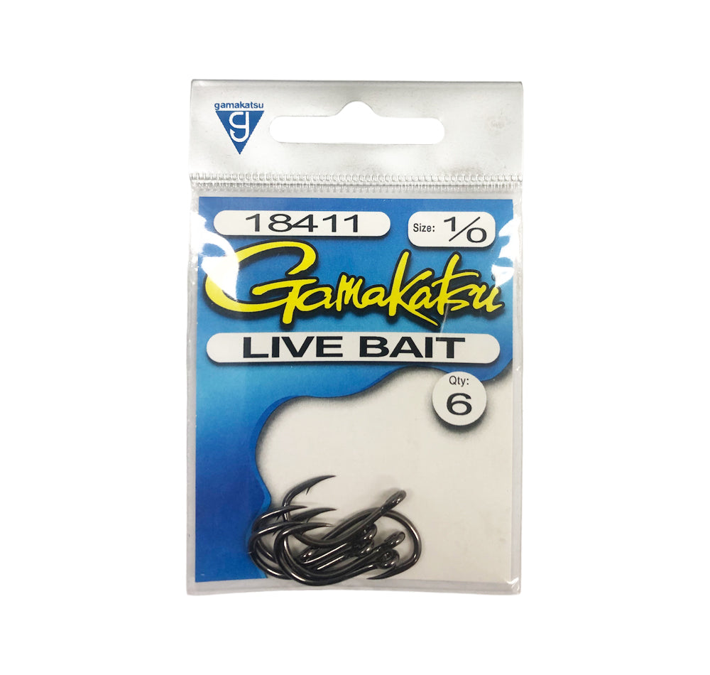 Gamakatsu Live Bait Hooks size 1/0