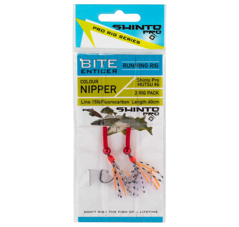 Shinto Pro Bite Enticer Running Mutsu Circle Rig 2pk Size #6 Nipper