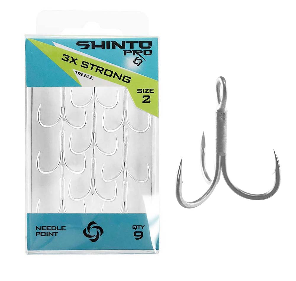 Shinto Pro Treble 3X Strong Matte Tin Hook