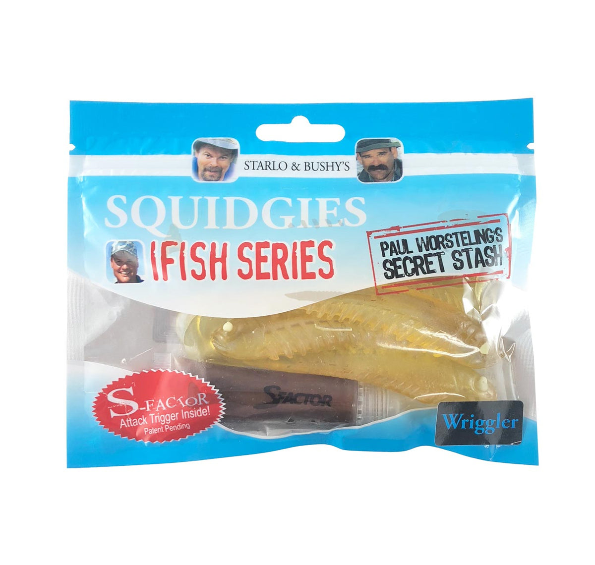 Squidgies Ifish Wriggler 140mm Soft Plastics Amber Clear