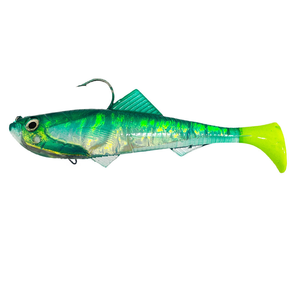 ZMan FlashBack Paddle Tail 8&quot; Soft Plastics Green Back